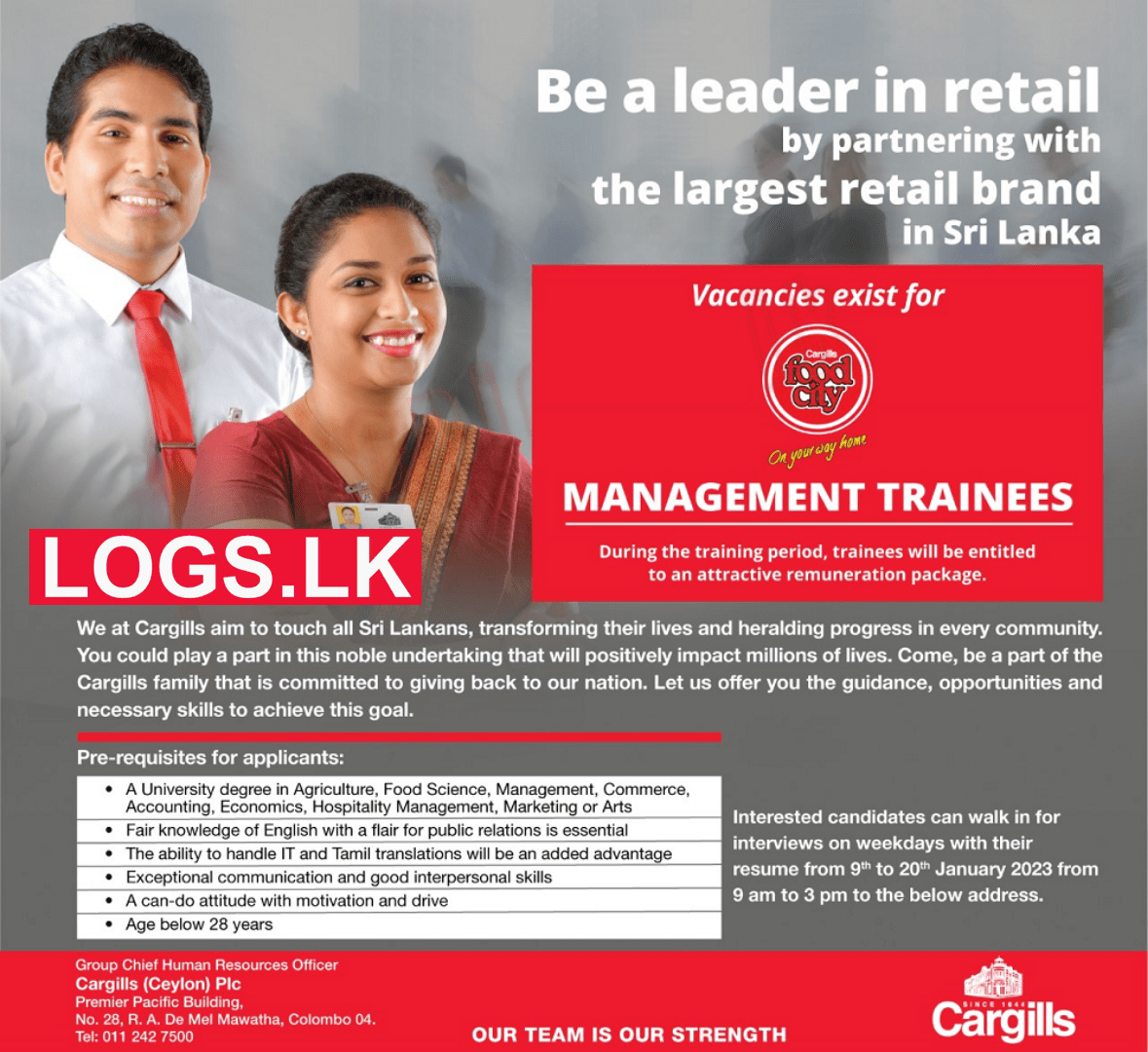 Management Trainee Cargills Job Vacancies 2023 Application